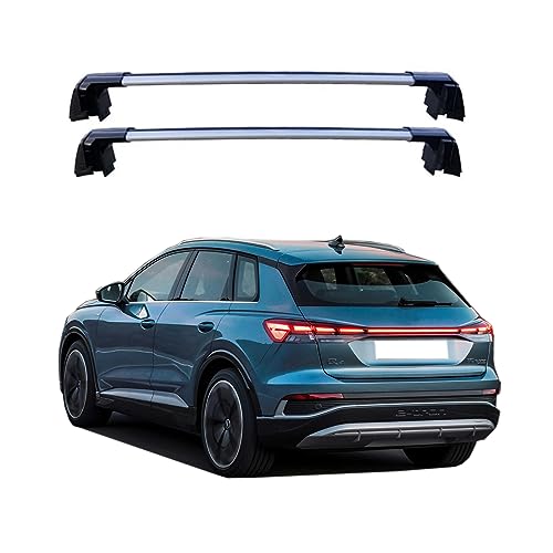 ROKIOTOEX Coyote Roof Rack Crossbars Fits 2022-2025 Q4 e-tron Flush Side Rails, Lockable Cross Bars for Rooftop Cargo Box, Bike Carrier Black AQ19