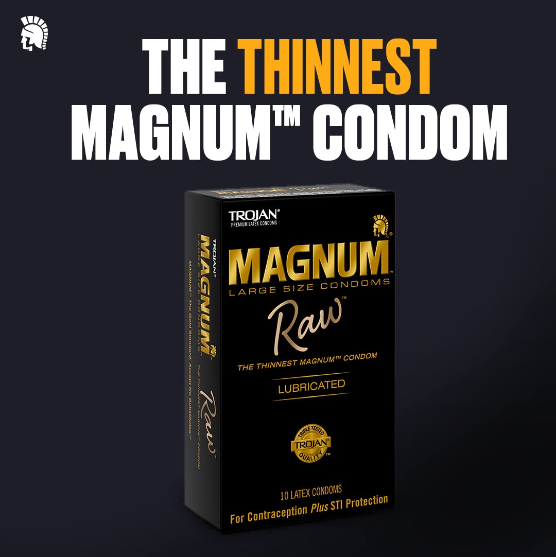 TROJAN Magnum BareSkin Premium Large 24 Count and MAGNUM RAW Large 10 Count Condoms