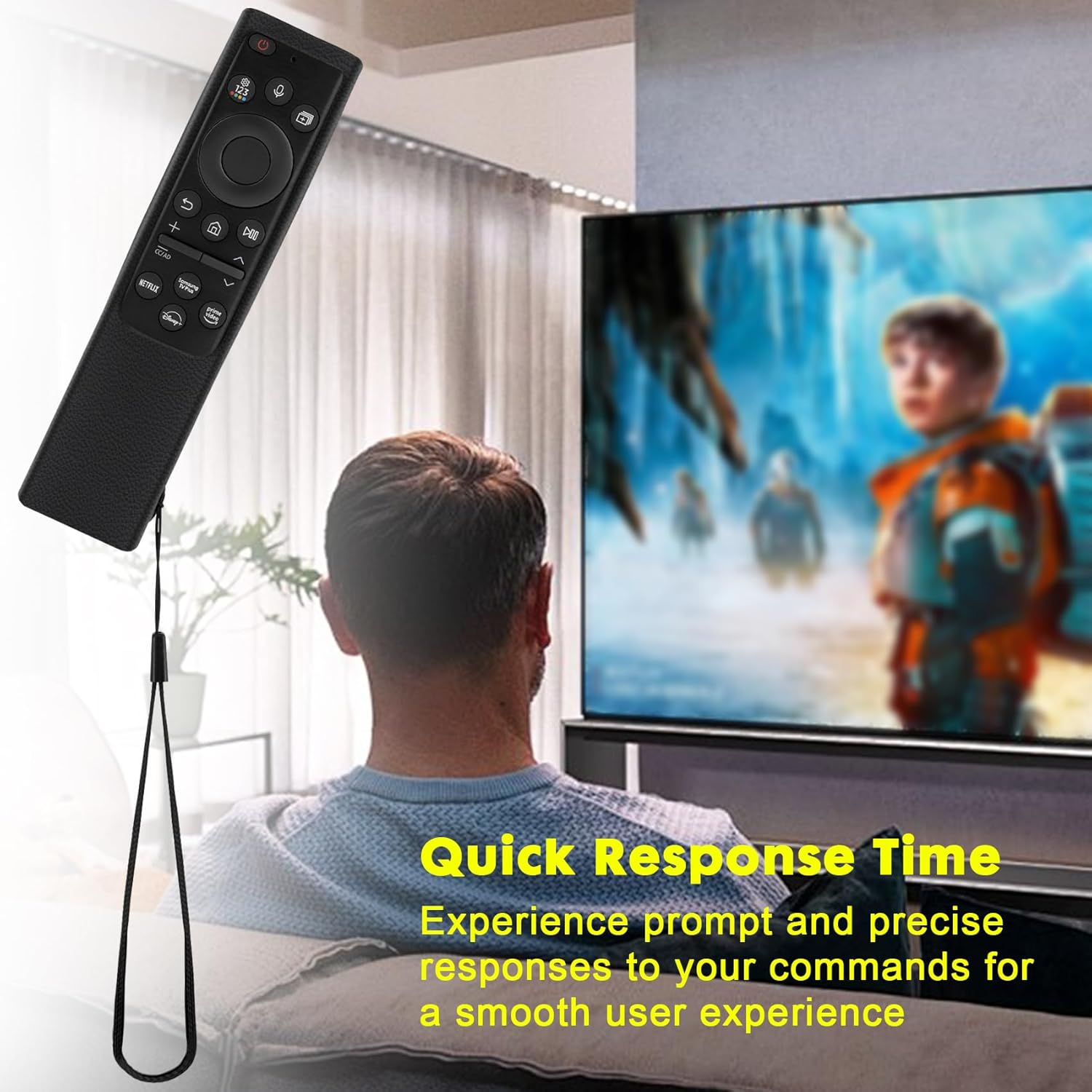 Voice Remote Control BN59-01385A Compatible with Samsung Smart TV with Voice Function 2018-2022, Compatible with OLED/The Frame/Neo QLED 4K 8K/Crystal UHD Series TVs
