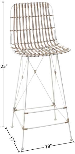 Safavieh Minerva Bar Stool Natural/Black