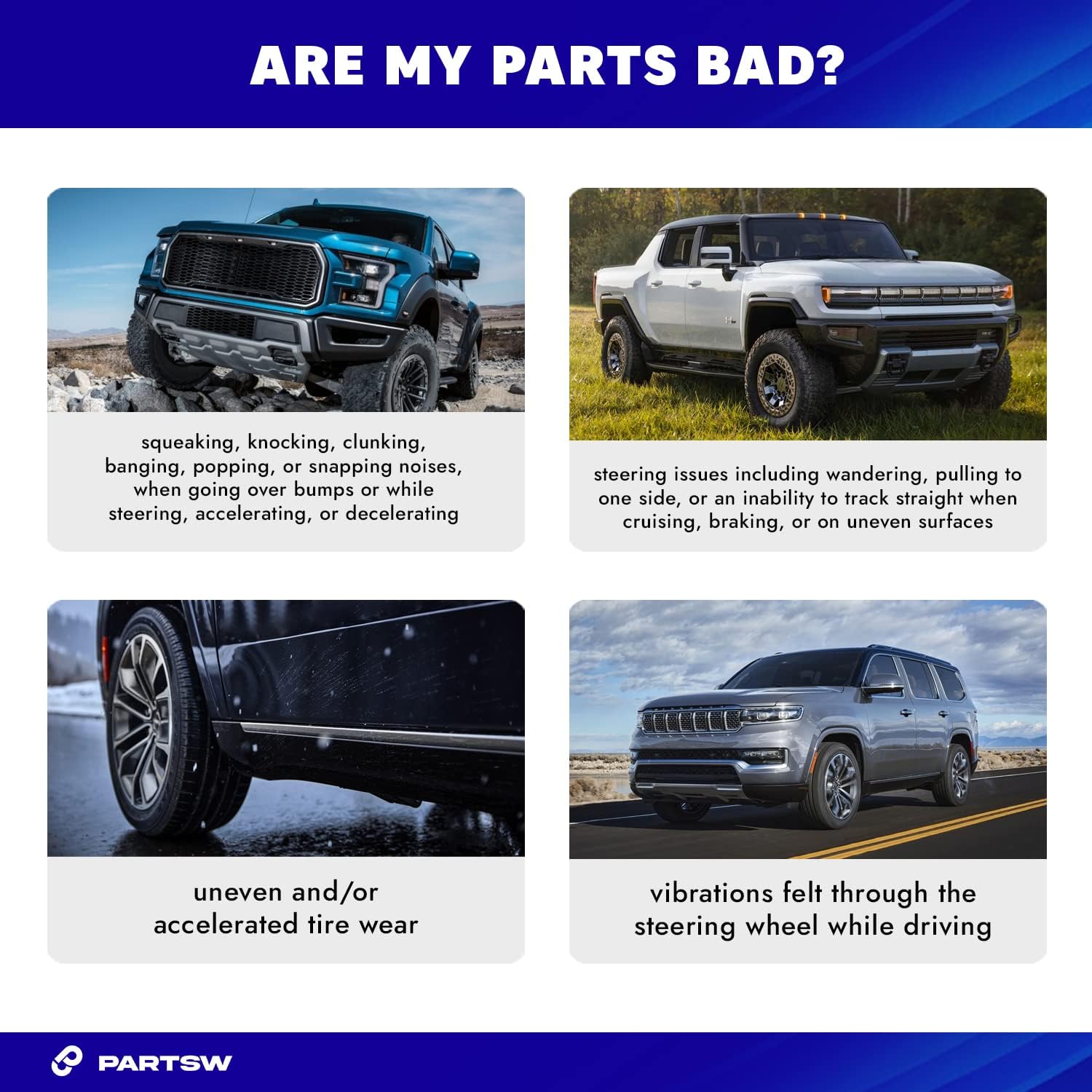 PartsW - 17 Pc Front Control Arms & Ball Joints Adjusting Sleeves Tie Rod Ends Sway Bars Idler & Pitman Arms Complete Suspension Kit