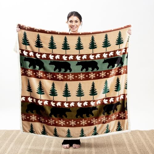 CARSTENS, INC. Ultra Premium Super Soft Plush Sherpa Fleece Oversized Throw Blanket 54