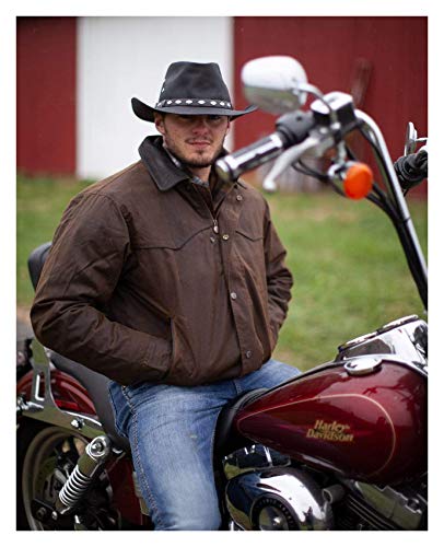 Outback Trading Company Men's 14716 Badlands UPF 50 Waterproof Breathable Western Cowboy Cotton Oilskin Hat