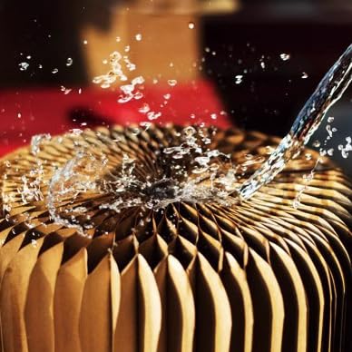 Folding and Retractable Portable Paper Stool, Creative Gift Dressing Table, Coffee Table, Dining Table, Single Seat Round Chair,White,35cm