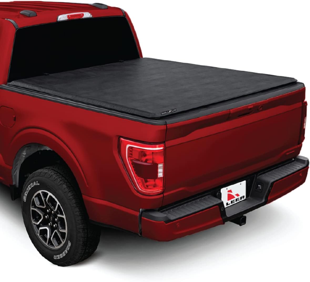 LEER ROLLITUP | Fits 2017-2022 Ford Super Duty with 6.9’ Bed | Soft Roll Up Truck Bed Tonneau Cover | 4R400 | Low-Profile, Sturdy, Easy 15-Minute Install (Black)
