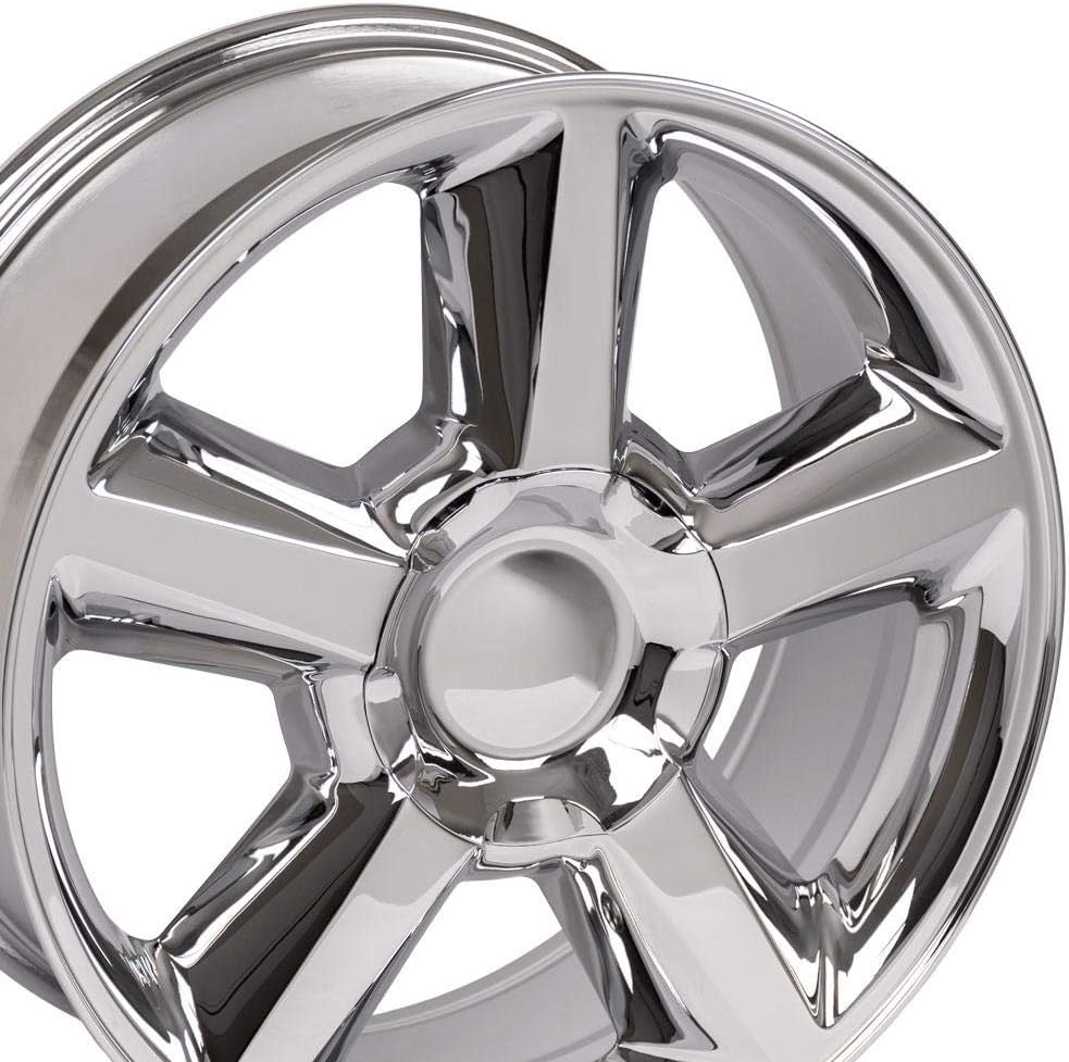 OE Wheels LLC 20 inch Rim Fits 6x139.7 Silverado Suburban Tahoe Sierra Yukon Escalade CV83 20x8.5 Chrome Wheels Hollander: 5308