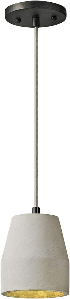 MOTINI Concrete Pendant Light in Gray Finish, Modern Industrial Mini Ceiling Hanging Cement Pendant Lighting Fixture for Kitchen Island Dining Room Living Room Bedroom