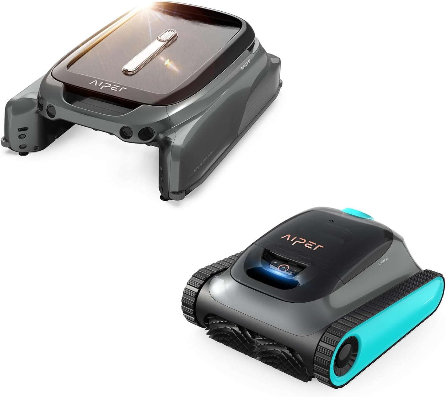 Aiper Scuba S1 Robotic Pool Cleaner with Surfer S1 Robotic Pool Skimmer