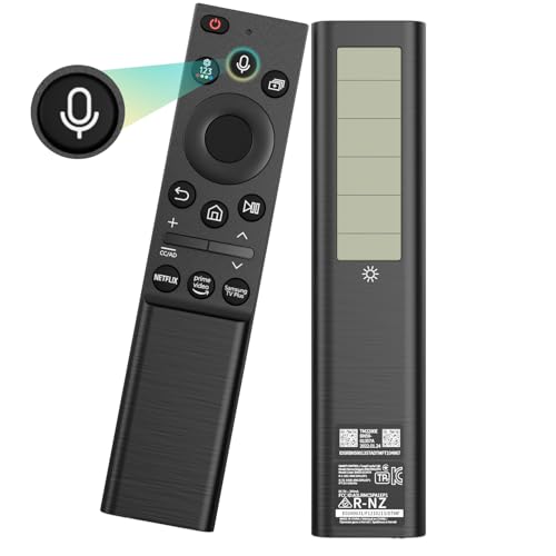 BN59-01385A Solar Voice Remote Control Replacement for Samsung TV Remote with 4 Shortcut Buttons, Compatible with Samsung Smart TVs 4k 8K Ultra HD Neo QLED, The Frame and Crystal UHD Series