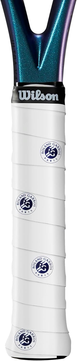 WILSON Roland-Garros Tennis Overgrip - 3 Pack, White/Navy