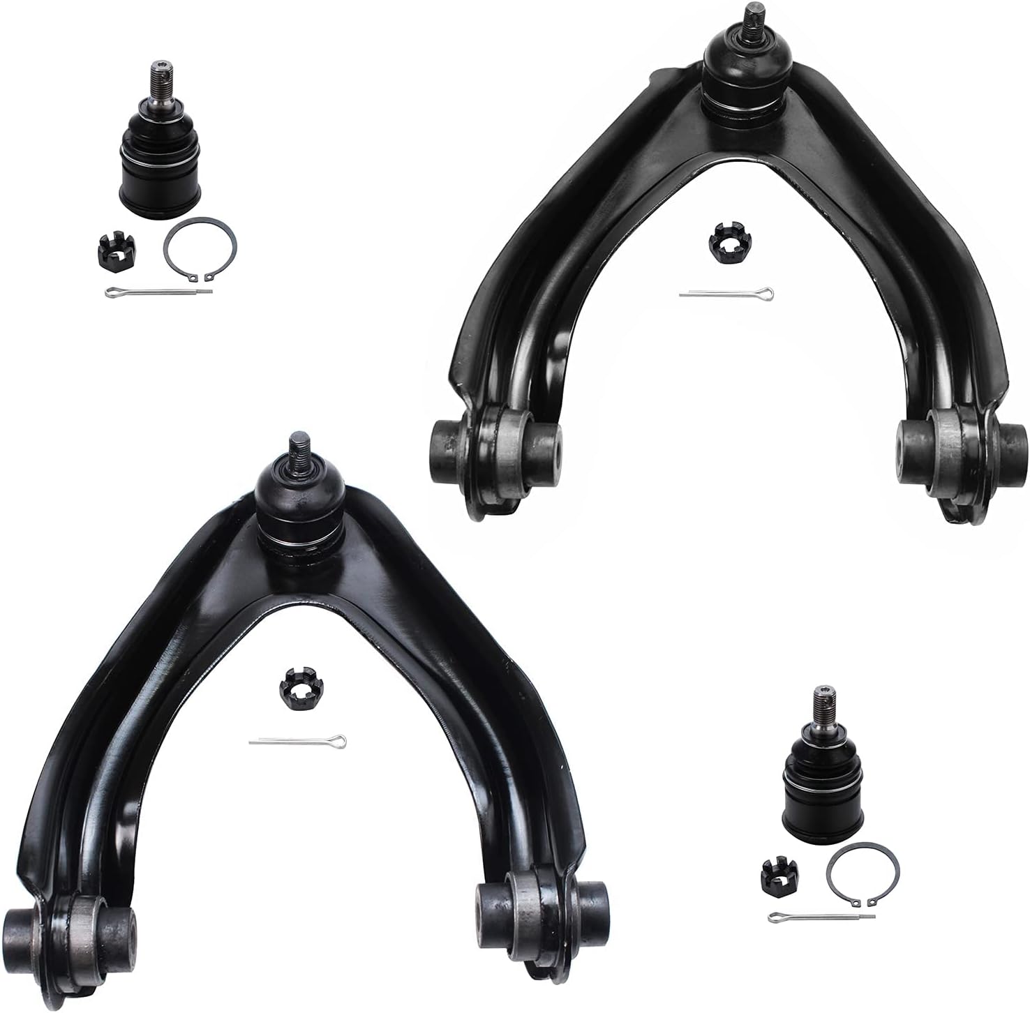 Detroit Axle - Front 10pc Suspension Kit for 1997-2001 Honda CR-V 1998 1999 2000, 2 Upper Control Arms, 2 Lower Ball Joints, 4 Inner & Outer Tie Rods, 2 Sway Bar Links CRV Replacement