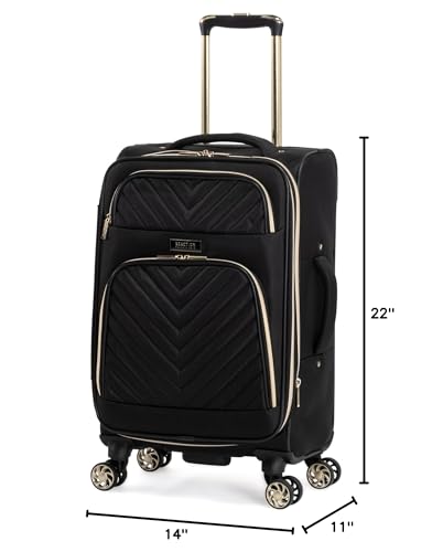 Kenneth Cole REACTION Chelsea Chevron Quilted Luggage, Black, 28-Inch Checked