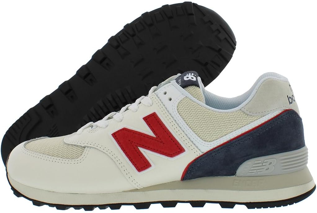 New Balance Running 574 in Beige Fabric and Suede ML574WN2 (us_Footwear_Size_System, Adult, Men, Numeric, Medium, Numeric_9)