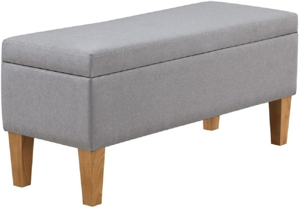 Boraam Mico Accent Storage Bench, Gray