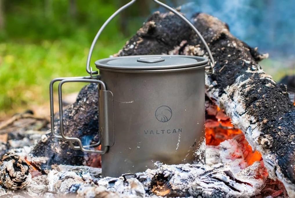 Valtcan 900ml Titanium Pot Backpacking Mug 30oz 0.95qt
