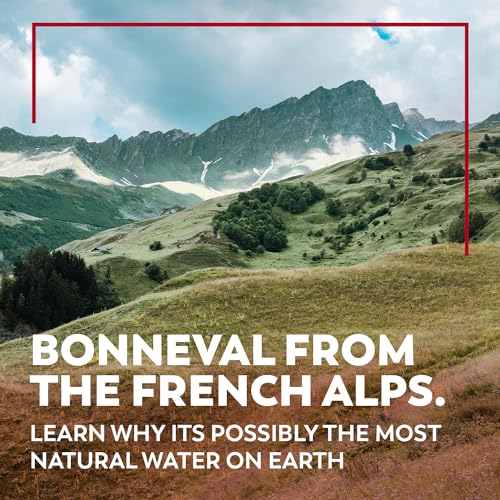 BONNEVAL Natural Sparkling Water. Mineral water from the French Alps. Recycled water bottles 6 pack, 33.8 FL OZ
