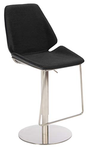 Safavieh Home Collection Pierro Black Faux Leather/Gold Adjustable Gas Lift Bar Stool