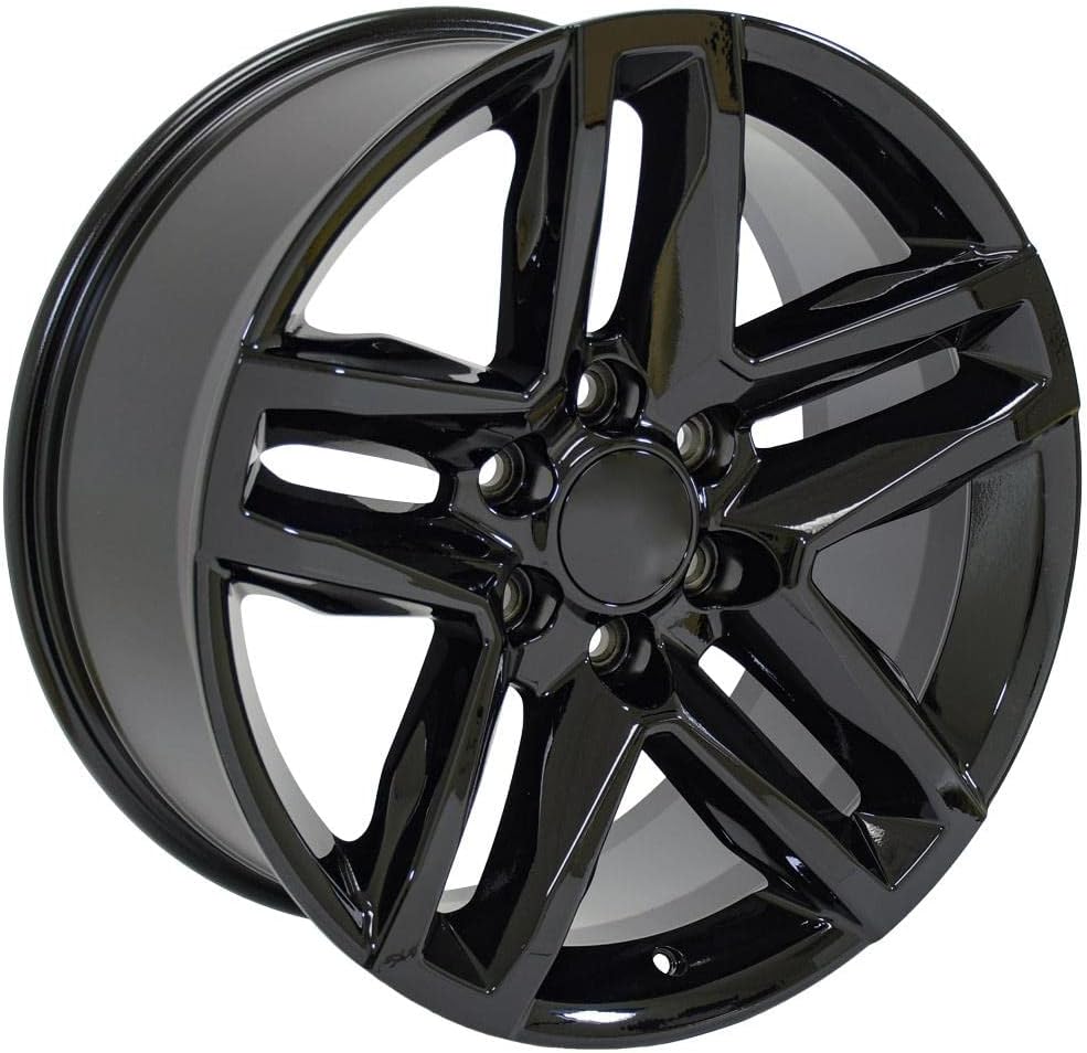 OE Wheels LLC 20 inch Rims Fits Silverado Suburban Tahoe Sierra Yukon Escalade 6x139.7 CV34B 20x9 Black SET