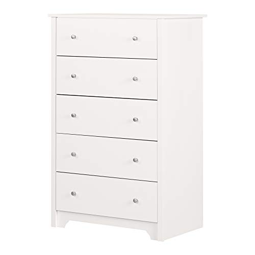 South Shore Vito 5-Drawer Chest Dresser, Pure White