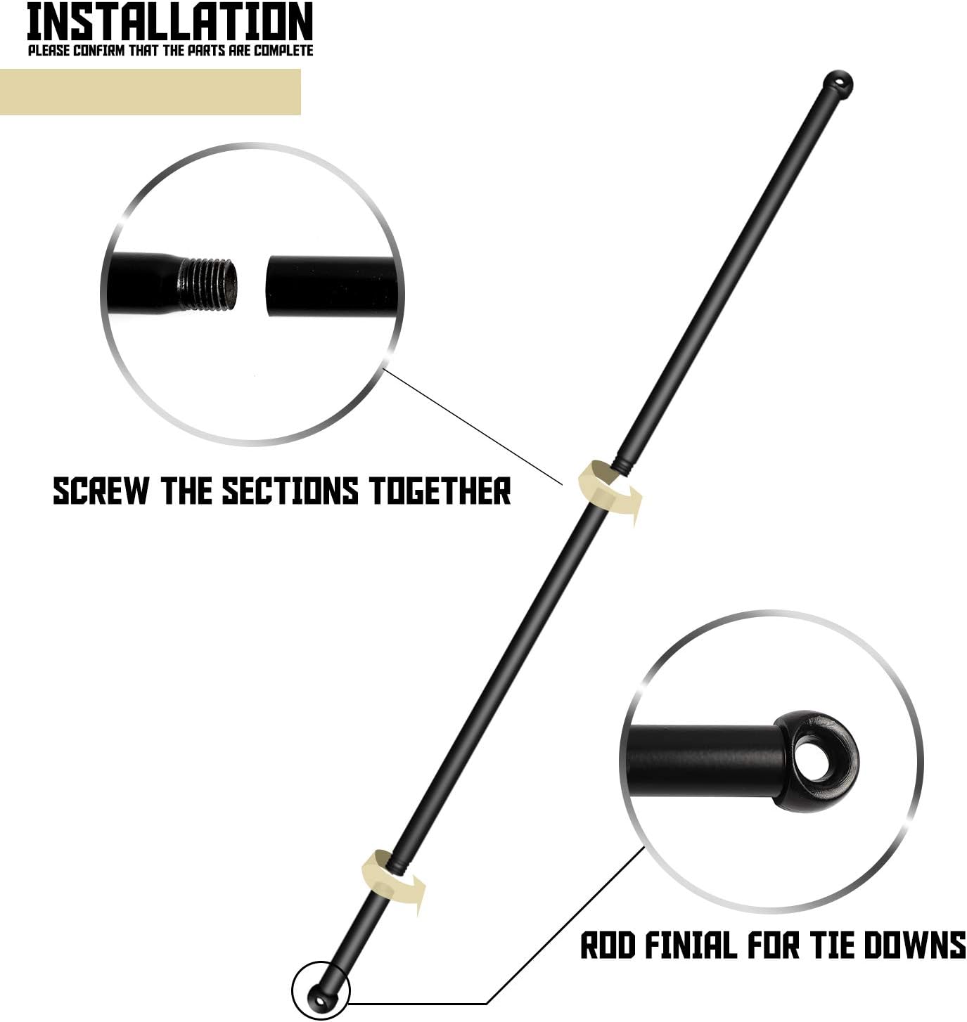 TANG 12'x24' Light Grey Outdoor Sun Shade Panel Universal Pergola Replacement Cover Canopy with Grommets Weight Rods Sun Block Cover for Patio Backyard