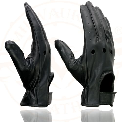 Milwaukee Leather Men's Leather Motorcycle Everyday Driving Hand Gloves