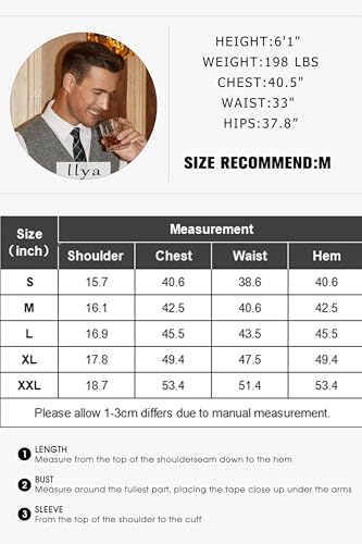 COOFANDY Men's Casual Business Vests Lightweight Waistcoat Slim Fit Suit Vest