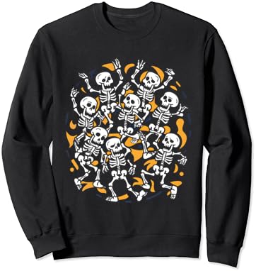 Dancing Skeletons Dance Challenge Kids Halloween Sweatshirt