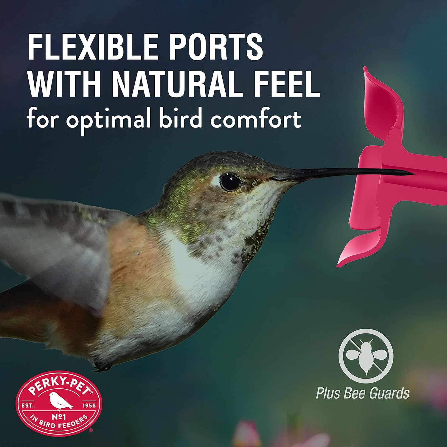 Perky-Pet 9201-6 Top-Fill Pinch-Waist Glass Hummingbird Feeder – 12 oz, PInk