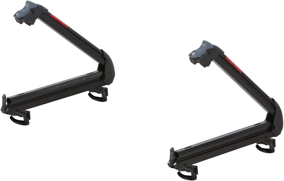 YAKIMA ReelDeal Padded Fishing Pole Rod Roof Rack Mount, 4 Ski and 2 Snowboard Holder with Universal Mounting Hardware and SKS Locks, Black