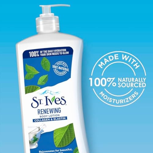 St. Ives - Skin Renewing Collagen Elastin Body Lotion, Hand & Body Lotion Moisturizer for Dry Skin Collagen Elastin Made with 100% Natural Moisturizers 21.00 oz - Pack of 2 (42 oz in total)