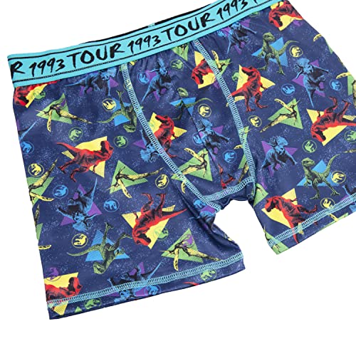 Jurassic World Boys' Boxer Briefs Multipacks with T-rex, Raptor and Triceratops Print Options in Sizes 4, 6, 8, 10 & 12