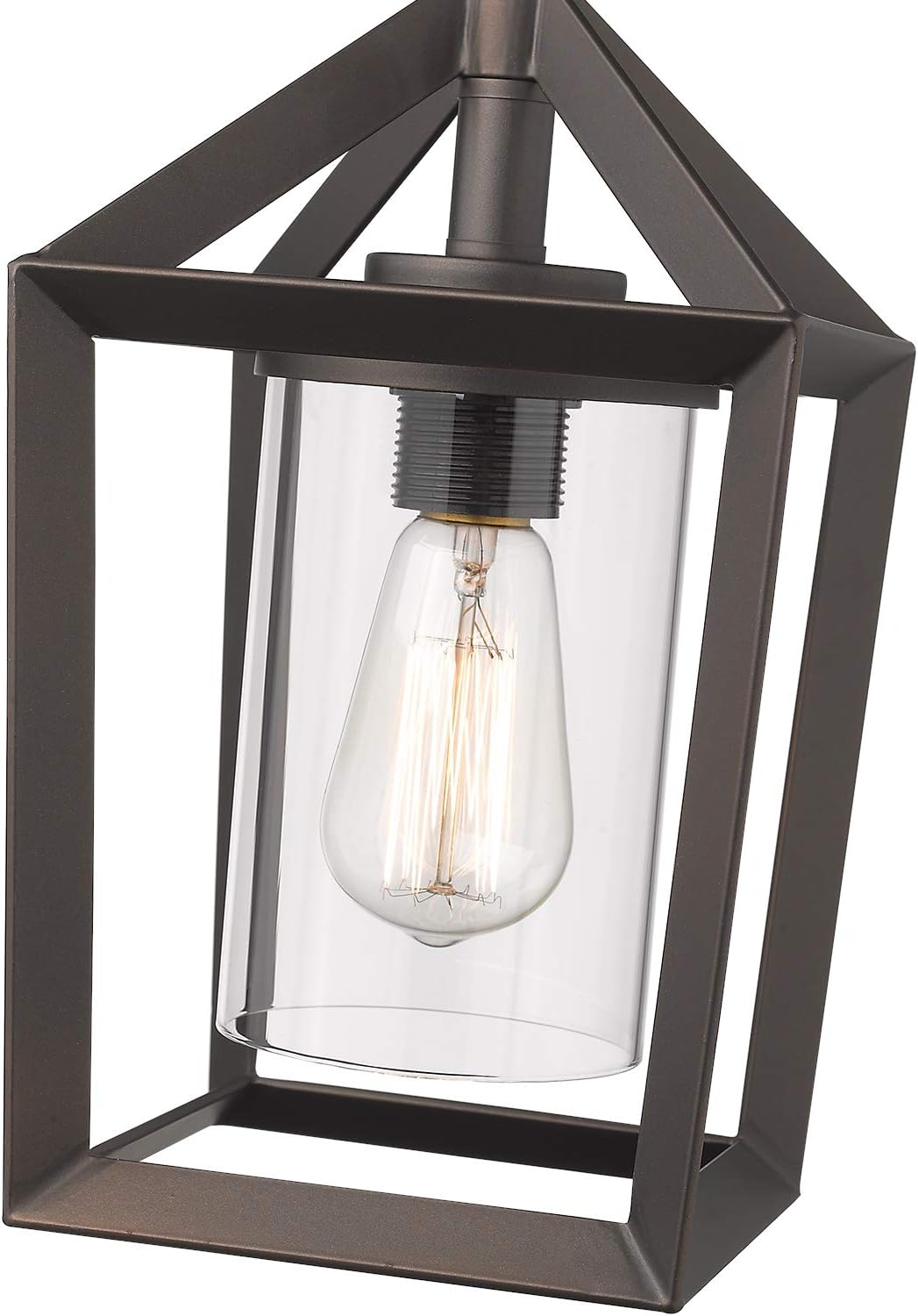 Emliviar 1-Light Cage Pendant Light, Vintage Hanging Pendant Light Fixture, Oil Rubbed Bronze Finish, YE19108-M1L ORB