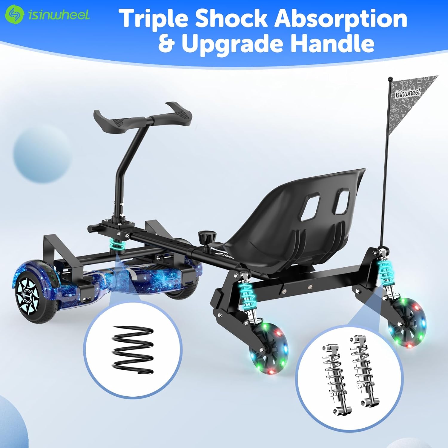 isinwheel Hoverboard Attachment for 6.5