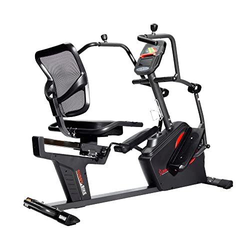 Sunny Health & Fitness Elite Recumbent Cross Trainer & Elliptical Machine with Arm Exercisers, Easy Adjust Seat, with Exclusive SunnyFit® App Enhanced Connectivity