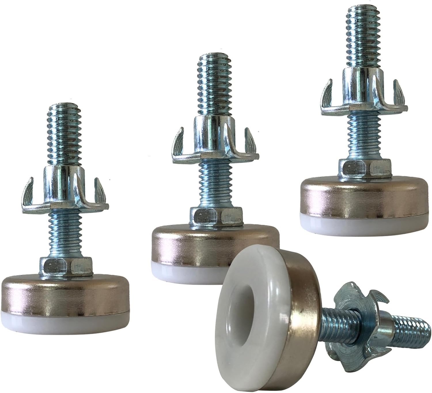tamu Furniture Levelers Adjustable Furniture Legs,Heavy Duty Furniture Leveler Tee Nut Kit 3/8-16 inch Thread Size,4 Pack with T-nut (4)