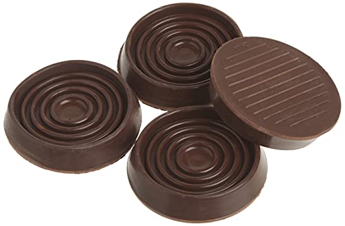 Shepherd Hardware 9077 1-3/4-Inch Round Rubber Furniture Cups, 4-Pack,brown