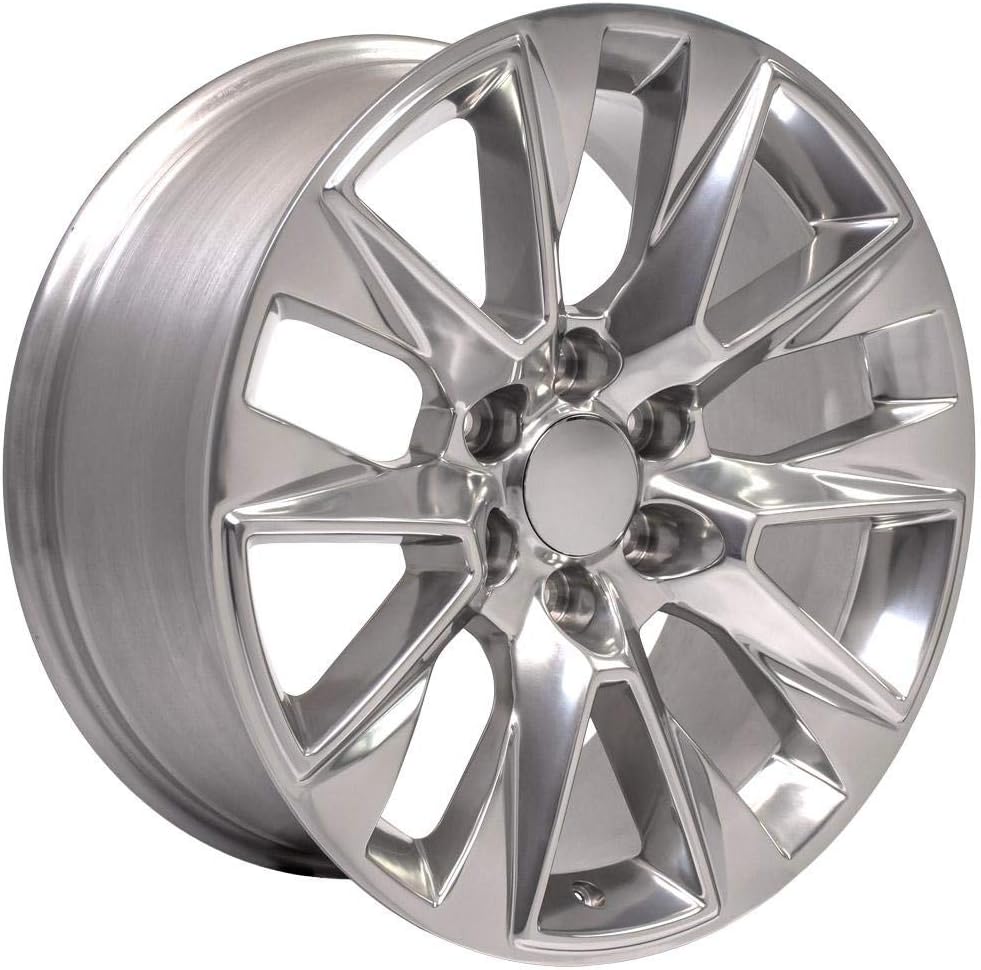OE Wheels LLC 20 inch Rim Fits 6x139.7 Silverado Suburban Tahoe Sierra Yukon Escalade CV26 20x9 Polished Wheels Hollander: 5920