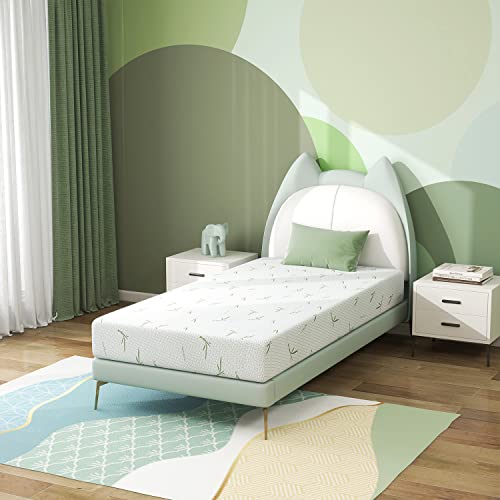 Twin Mattress, 8 inch Gel Memory Foam Mattress for a Cool Sleep & Pressure Relief, Bed in a Box for Kids Bunk Trundle Bed Daybed, Medium Firm Feel with Motion Isolating