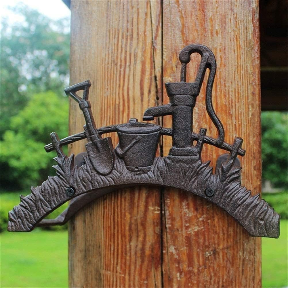 Garden Cast Iron Antique Wall Decorations Hose Holder, Heavy Duty Decorative Birds Wall Mounted Hose Butler, Water Hose Holder for Outside Garden Lawn Yard