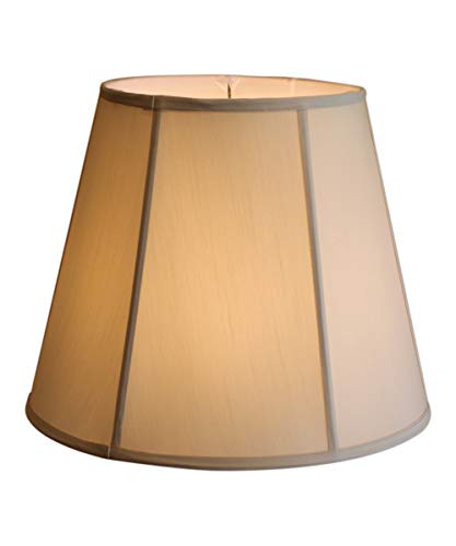 10.75x17x14 Eggshell Empire Shantung Lampshade with Brass Spider fitter - Perfect for table and Floor lamps - Large, Egg Shell