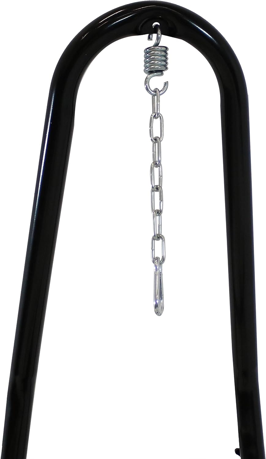 Sunnydaze XL Gray Hanging Polyester Rope Caribbean Hammock Chair and 79- to 93-Inch Tall 330-Pound Weight Capacity Heavy-Duty Hanging Chair Stand Bundle