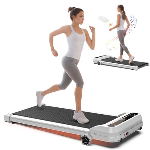 FYC Walking Pad Treadmill for Home Walking Pad with Incline, 2.5HP Low Noise Walking Jogging Running Machine with Remote Control, LED Display and Bluetooth, Under Desk Treadmill for Home Office