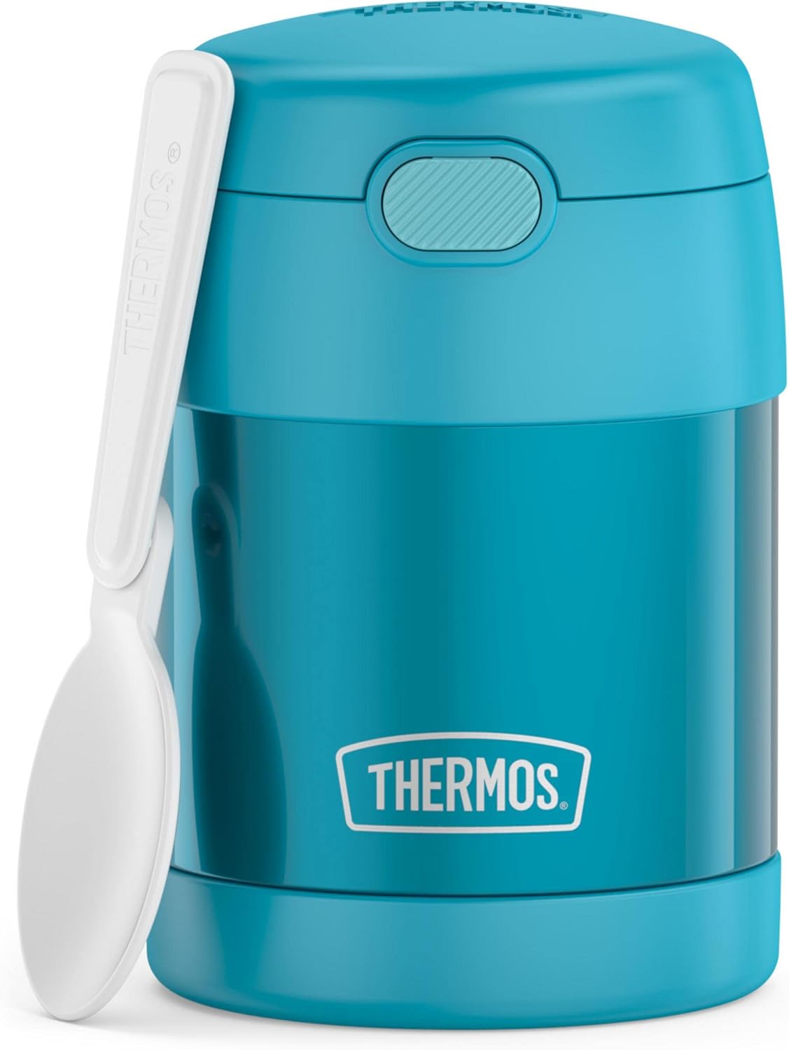 THERMOS FUNTAINER 10 Ounce Stainless Steel Vacuum Insulated Kids Food Jar with Spoon, Teal