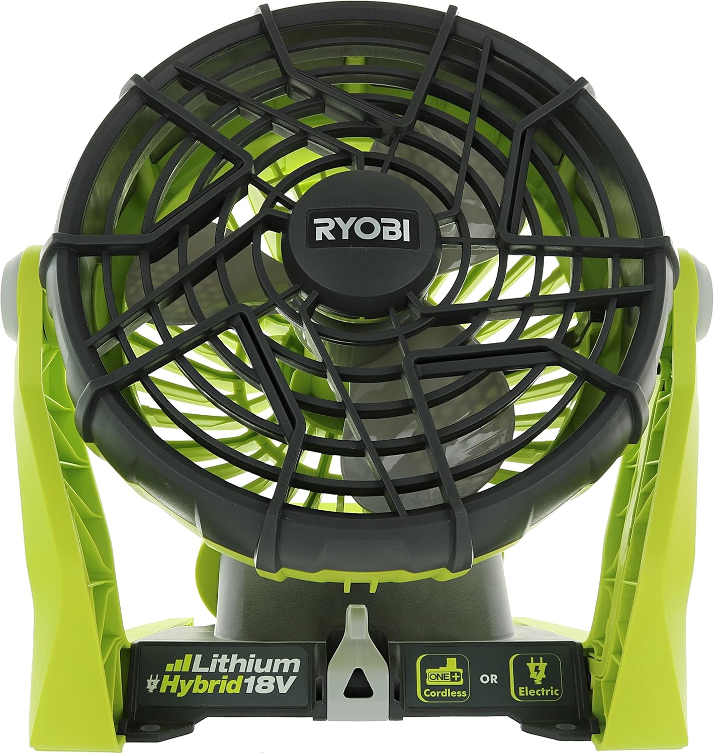 Ryobi P3320 18 Volt Hybrid One+ Battery or AC Powered Adjustable Indoor / Outdoor Shop Fan (Battery and Extension Cord Not Included / Fan Only)