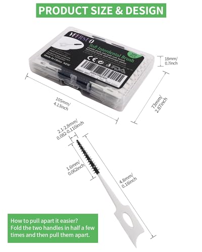 200 PCS Soft Dental Floss Picks, Dental Picks with case, Toothpicks Brush Between Teeth, Tooth Flossing Brush Disposable for Cleaning, Toothbrush Clean Tool, Green Color