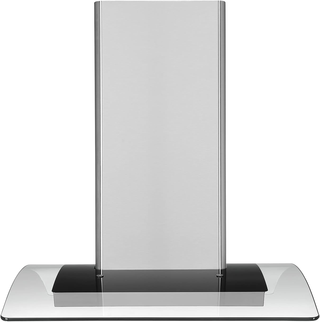 Ancona AN-1421 36” 450 CFM Convertible Island Glass Canopy Range Hood with Auto Night Light in Stainless Steel