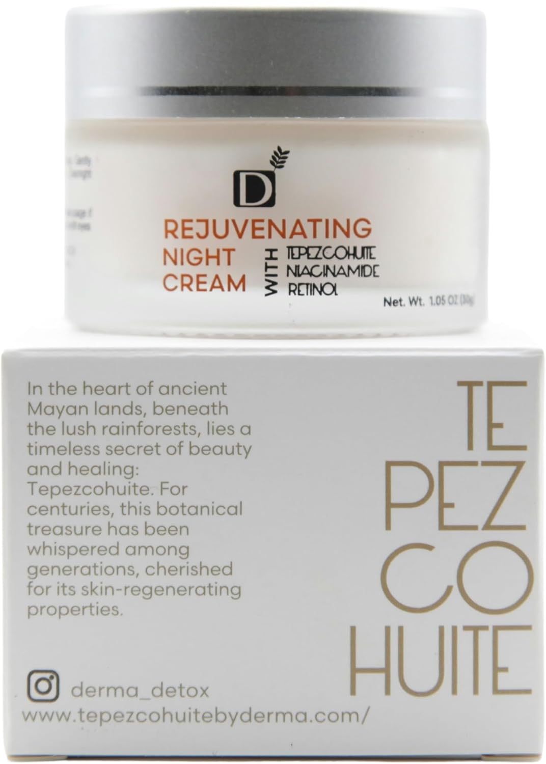 Rejuvenating Facial Night Cream with Retinol, Tepezcohuite, & Niacinamide