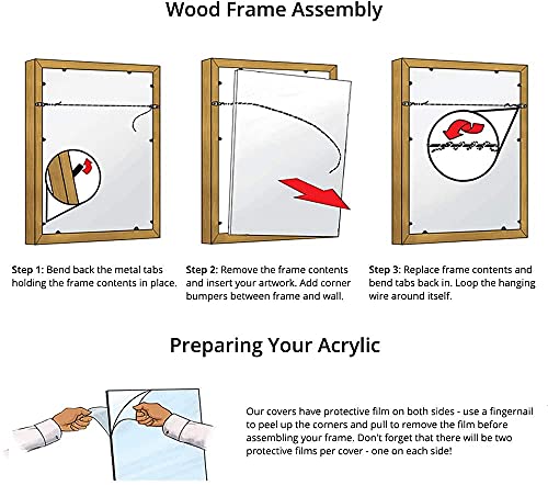 22 x 40 Black Wood Frame (Derby)