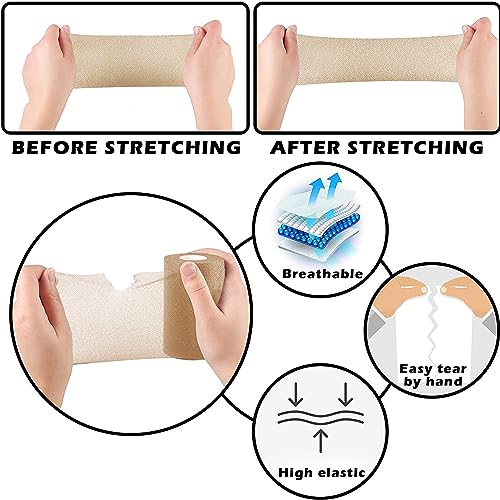 ANAMPION (6 Pack) White Athletic Sports Tape Very Strong Easy Tear No Sticky Residue Tape for Athlete & Sport Trainers & First Aid Wrap,Suitable for Bats,Tennis,Gymnastics & Boxing