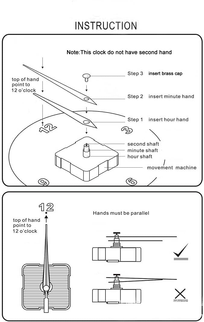 Large 24 Inch Striped Wood Shiplap Wall Clock with Raised Metallic Numbers,Farmhouse Wood Noiseless Wall Clock,Silent Non-Ticking Battery Operated Wall Clock